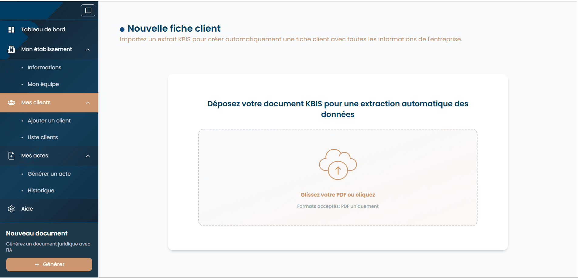 Import KBIS Papperless